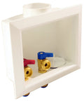 Lead Free Dezincification Resistant Brass Valve Box With 3/4 Inch Male Hose Thread Outlets, Push-To-Connect Design shown in image