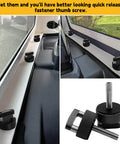 Quick Release Thumb Screw Jeep Hard Top Fastener Kit for Wrangler JK 2007 to 2018, JL 2018 to 2022 and Gladiator JT, installed view