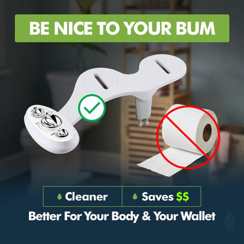 Warm And Cold Bidet Attachment With Dual Nozzle For Toilet Self Cleaning Nozzles And Ceramic Valves Easy DIY Install No Fuss Picture Instructions