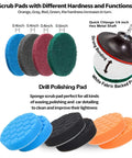 Beast Power Scrubber Drill Brush Kit 38 Piece All Purpose Cleaning Set showing various scrub pads and polishing pads.