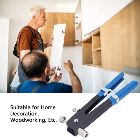 Portable Manual Rivet Gun Kit Made From Heavy Duty Stainless Steel And Durable Aluminum Alloy For Woodworking Home Projects And Diy Repairs That Are Super Easy To Grip And Use Effectively Today. manual rivet gun kit for cabinet repair and woodworking