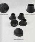 Press On Rubber Foot Pads For Furniture Legs Set Of 4 No Slip Replacement Tips with durable rubber and careful construction