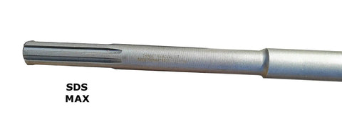 SDS Max shank of 6 Inch Wide Tile And Thinset Removal Bit For SDS Max Floor Scraper in drop forged tempered steel, silver finish