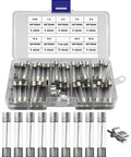 Garage Ready Fast Blow Glass Fuse Assortment Kit For Cars And Trucks 6X30MM Automotive Fuses 250V Rated heavy duty fuses in secure storage case.