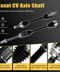Rugged Front CV Axle Shaft Assembly Pair Compatible With Toyota Sienna 2011 To 2016 2.7L And 3.5L V6 Fwd Left And Right Side, detailed view.