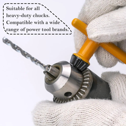 Must Have Drill Chuck Key Wrench Set For Quick Bit Swaps, Long Handle Leverage For Easy Tightening And Loosening, Fits Most Electric Drills, 5 Size Diameters From 1/4 Inch To 3/4 Inch, Durable Clamping Tool