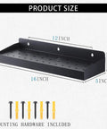 Beefy 32 Hole Screwdriver Organizer Wall Mount Rack Heavy Duty Metal Tool Holder dimensions and included screws shown