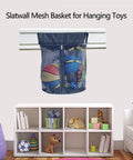 Mesh Slatwall Storage Baskets With Zipper Collapsible Hanging Organizer Set Heavy Duty Metal Frame 2 Pack For Garage And Workshop Easy Access Caddies For Small Parts And Gear with toys inside