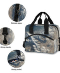 Durable Insulated Lunch Bag Tote With Adjustable Shoulder Strap For Work Picnics Camping And School, desert mountain style