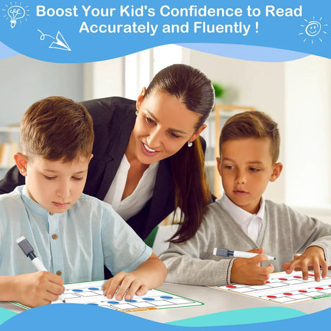Children using 12 Pack Elkonin Boxes Phonemic Awareness Boards for Speech Therapy and Phonics Games with teacher guidance