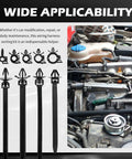 130 Piece Wire Loom Clips Kit With Five Sizes Universal Auto Wiring Harness Clips for engine routing and DIY repair