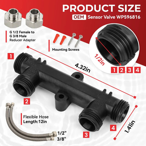 OEM Replacement Hot Water Recirculation Pump Kit For 500800 500805 Instant Hot Water Solution With 2 12 Inch Supply Lines