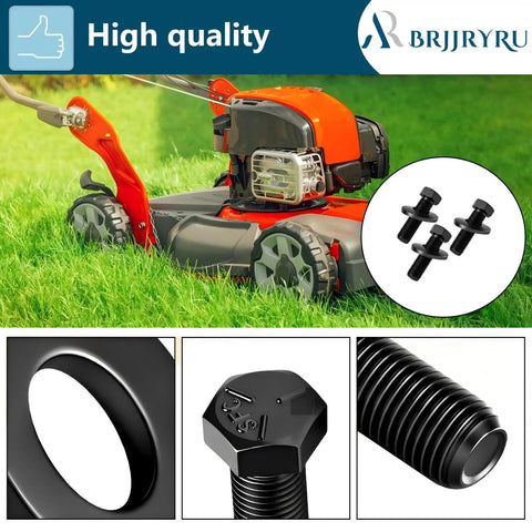 3 Pack Hex Head Blade Bolt And Washer Kit 26-0671 3290-465 OEM Replacement For Lawn Mowers And Tractors, black bolts with washers