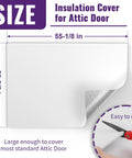 Heavy Duty Attic Stairs Insulation Cover With Aluminum Foil Heat Barrier For Ceiling Access Door size 39x55 inches with cut mark.