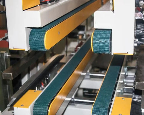 Workhorse High Speed Automatic Case Sealer With Box Sealer Tape Dispenser Heavy Duty Carton Sealing Machine For Warehouse And Shipping Fully Automatic Packaging System Customizable Sealing Solution close-up rollers
