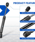 Heavy Duty 10 Inch Gas Struts Rated At 35 Pounds For Truck Caps Toolboxes And Camper Shells with nylon ball socket and steel body.