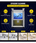 Slick 800Ml Ultrasonic Cleaner With 35W Power And 40Khz Waves cleaning glasses with 360° deep clean and noise reduction features.