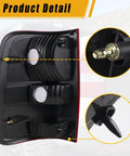Left Driver Side Tail Light For Ford F150 2004 2005 2006 2007 2008 Replacement Rear Lamp Brake Light With Easy Plug And Play Install And Durable ABS Housing showing back view and connector details