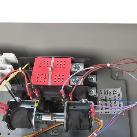 200 Amp Single Phase Automatic Transfer Switch For Home Standby Generators 120 240 Volt NEMA 3R Aluminum Enclosure indoor wiring view
