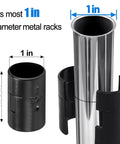 72 Pcs Wire Shelf Clips for 1 Inch Posts, black plastic lock clip replacements attached to metal post for shelving systems