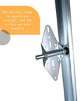 Close-up of a Vertical Garage Door Track Replacement Kit For 8Ft Doors Left And Right Side Rails showing smooth metal track.