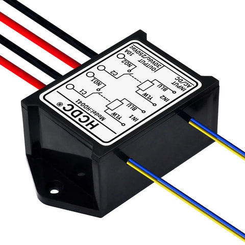Image of a Two Channel SPST NO 10 Amp Power Relay Module DIY Friendly For AC And DC Control 24V Input Selectable 5V 12V Or 24V Dual Relay Board.