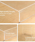 Top Rated Shelf Dividers For Closets And Dressers Compact Six Inch Vertical Blocks with clear acrylic, smooth edges, L-shaped design.