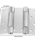 4 Inch Double Action Spring Door Hinges Heavy Duty Stainless Steel Ball Bearing Self Closing with Screws Visible