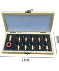 Ergonomic Mainspring Winder Kit For Wristwatch Repair, DIY Watchmaker Tools Set With Winding Tool And Fixed Base Loop in wood case
