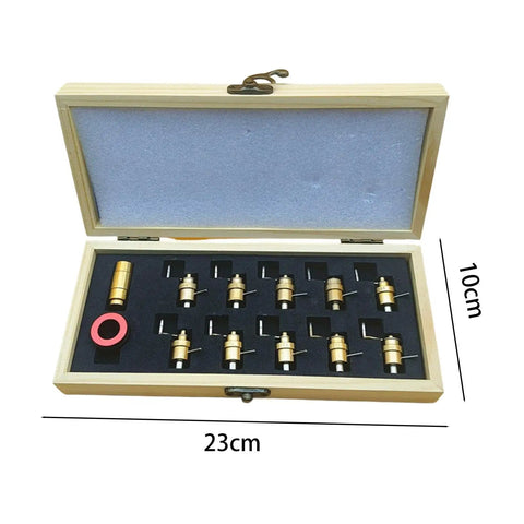 Ergonomic Mainspring Winder Kit For Wristwatch Repair, DIY Watchmaker Tools Set With Winding Tool And Fixed Base Loop in wood case