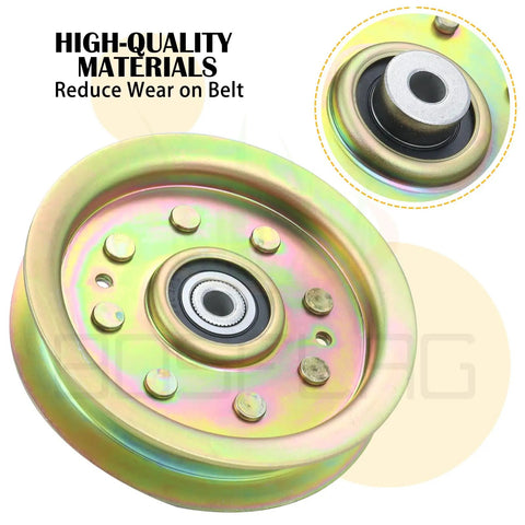 Heavy Duty Deck Drive Pulley Replacement For Cub Cadet Z Force 44 To 60 Inch Mowers Straight Swap 01004101 smooth finish and bearing detail.
