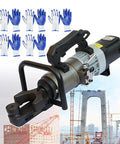 Heavy Duty Electric Rebar Bender And Steel Cutting Machine, 1200W Copper Motor Heavy Hitter with pro gloves.