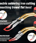 220W Plastic Welder Kit 2 In 1 Plastic Repair Set With Hot Stapler Soldering Gun And 1000 Rods features cutting and flattening heads.