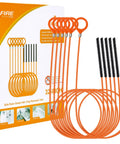 32 Inch Anti Break Metal Drain Snake 6 Pack Hair Clog Remover For Kitchen And Bathroom Drains Heavy Duty Nylon Coated Steel Cable