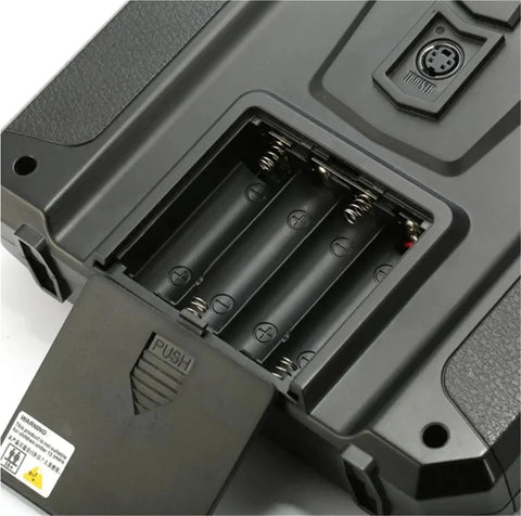 Battery compartment of FPV Racing Drone Radio Transmitter Built For 2.4G AFHDS 2A 10CH Ready For Fast FPV Flights