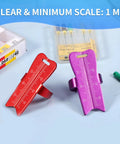 Aluminum Endodontic Measuring Ring Pro Grade Root Canal Ruler For Accurate 0 To 30mm Measurements, Lightweight Handy Dental Tool red and purple