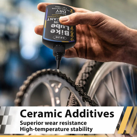 Applying No Nonsense Dry Bike Chain Lube For MTB With Ceramic Coating And PTFE to bike chain for dry dusty weather