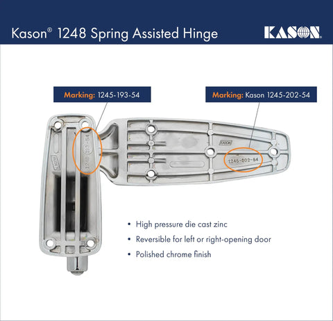 Spring Assisted Flush Mount Door Hinge For Beefy Walk In Doors, High Lift Cam System With Cam Rise Action, zinc material.
