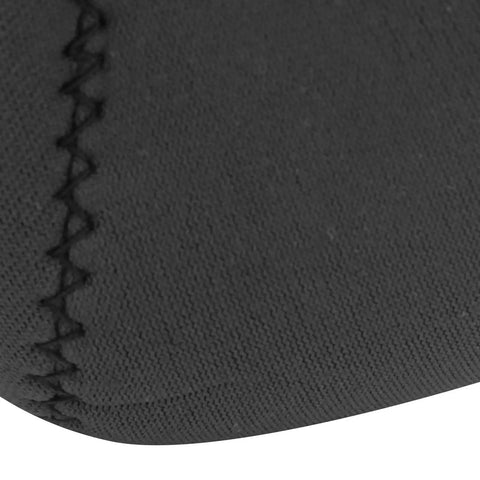 Close-up of the stitching on soft neoprene diving regulator cover, lightweight waterproof protector for scuba gear.