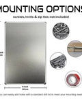 Maintenance In Progress Caution Metal Tin Sign 8x12 Inch for Factory Workshop - backside view with mounting options