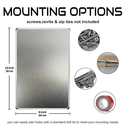 Do Not Use Lockout Metal Tin Sign 8x12 Inch Equipment Safety Warning For Maintenance Areas with mounting options shown