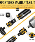 8 Piece Impact Socket Adapter And Reducer Set For One Quarter Three Eighths One Half Three Quarters Inch Drives Cr Mo Steel