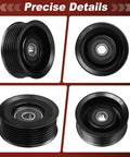 High Performance Drive Belt Tensioner Pulley For Nissan Frontier And Pathfinder Plus Infiniti Accessory Idler Wheel with metal build detail.