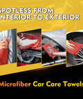 Red Microfiber Towels Bulk Pack 100 Reusable Cleaning Cloths For Cars Home And Kitchen Ultra Absorbent Lint Free And Scratch Free