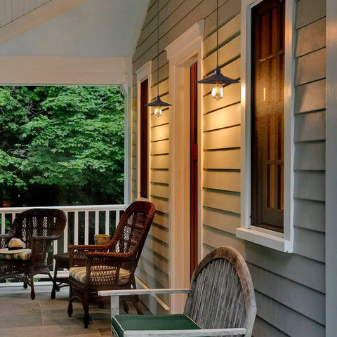 Porch with No Fuss Easy Plug In Cord Outdoor Hanging Lamp For Patio Waterproof Pendant Light Weatherproof 110V-240V.