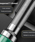 Top Notch Hydraulic Wheel Bearing Puller Kit With Adjustable Two Or Three Jaw Gear Puller For Vertical And Horizontal Jobs Like A Portable Hub Separator Ideal For Auto Repair And Heavy Duty Mechanic Work Without Breaking The Bank Today; close-up steel threaded shaft