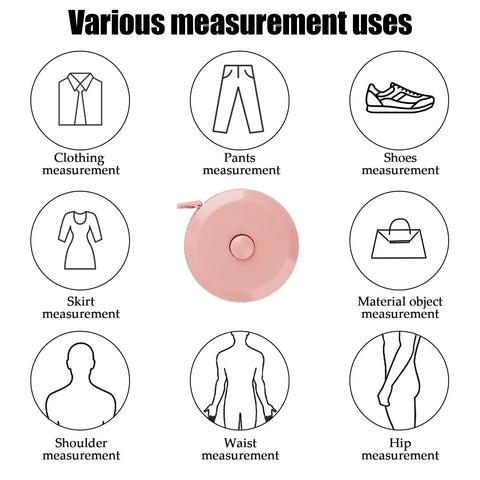 3 Pack Retractable Tape Measures For Sewing Tailoring Crafting And Body Measurements, 60 Inch 150 Cm Uses Diagram