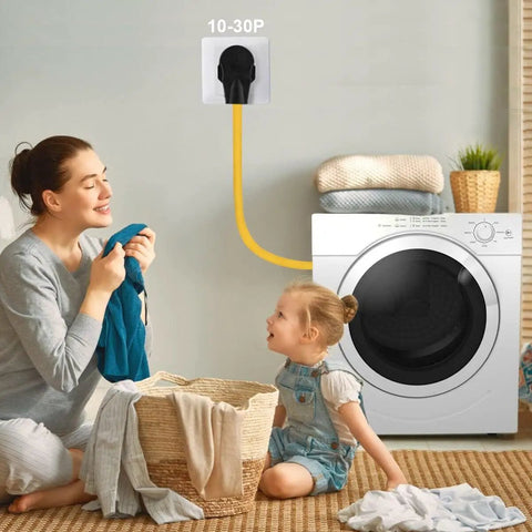 Heavy Duty 10 Foot 3 Prong NEMA 10-30 Dryer Extension Cord For Level 2 EV Charging 125V 250V 30 Amp Plug To Receptacle
