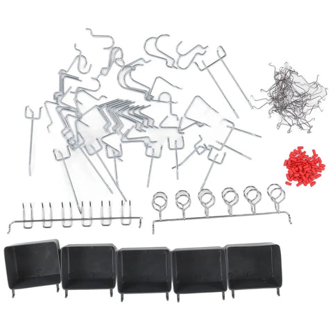 Heavy Duty Pegboard Hooks Set 114-Piece Universal Pegboard Accessories Kit with bins and hooks for garage and workshop