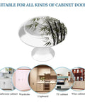 2 Pack Round Cabinet Knobs Stainless Steel Drawer Pulls One Point One Inch Rust Resistant Kitchen Handles Closet Doors Built Tough As A Tank Zero Sweat Install Smooth Grip Action, displaying a rounded knob with bamboo design.
